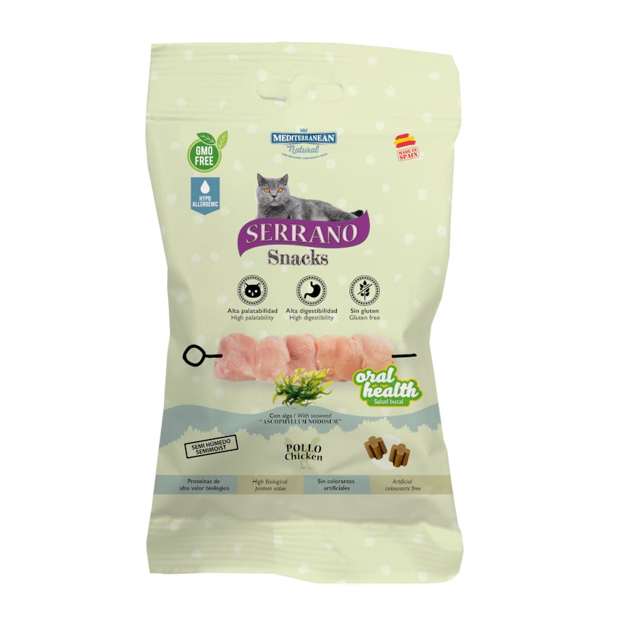 0.05 KG 50 g Serrano Snacks Oral Health de Frango para gatos