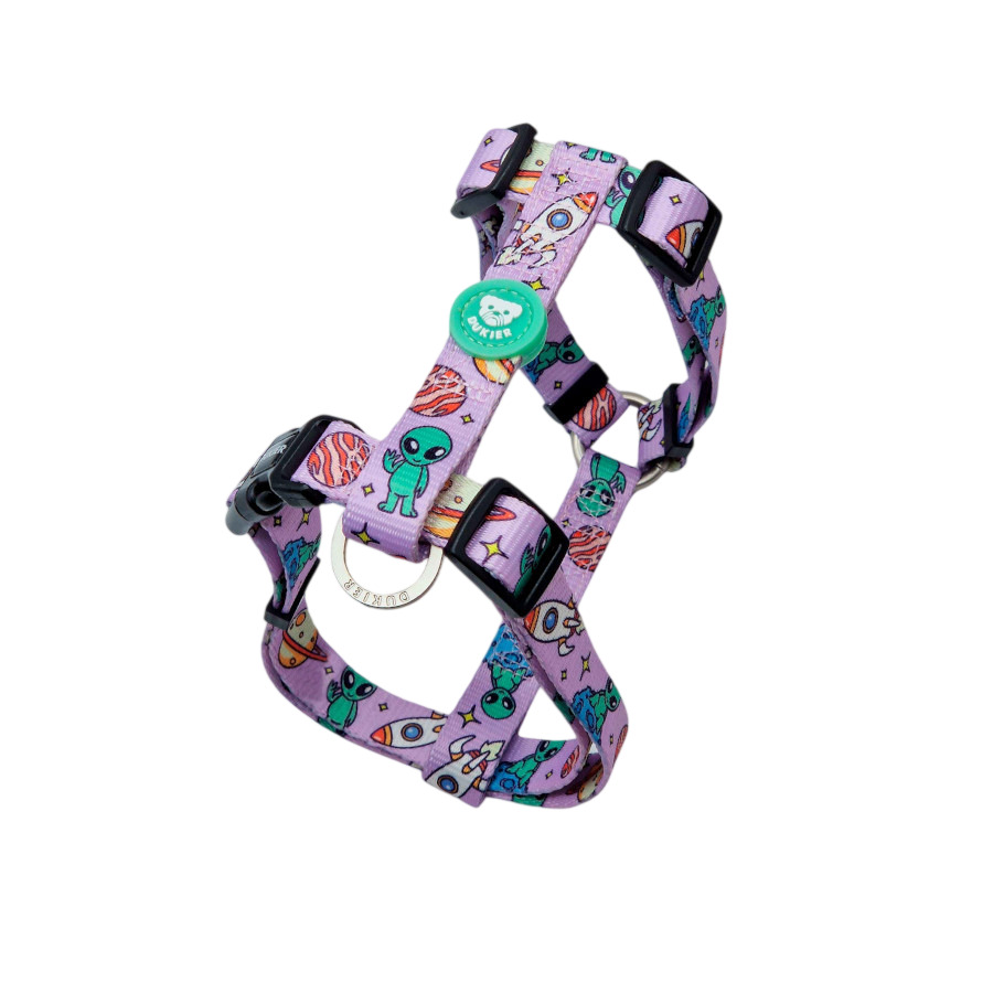 Dukier Arnês Clássico estampado Alien para cães