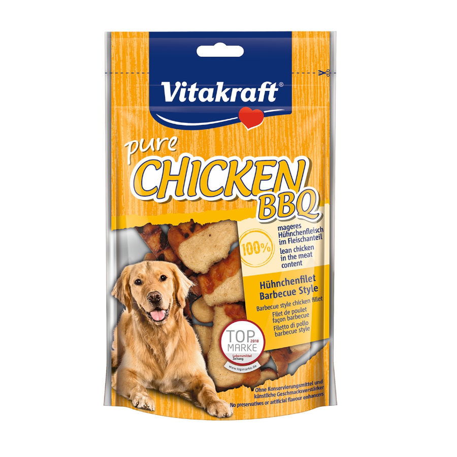 0.08 KG Vitakraft Bifes de Frango BBQ para cães