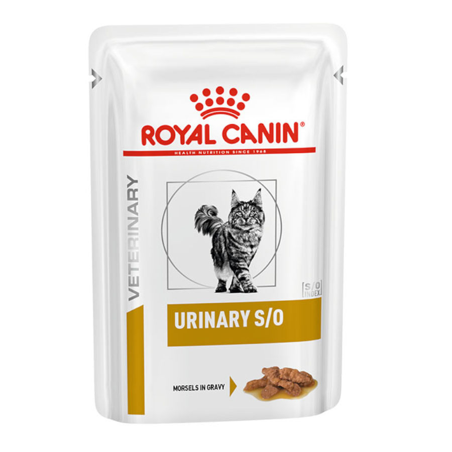 48 saquetas x 85 g Pack 12 Saquetas Royal Canin Veterinary Diet Feline Urinary S/O 85 g Pack poupança!