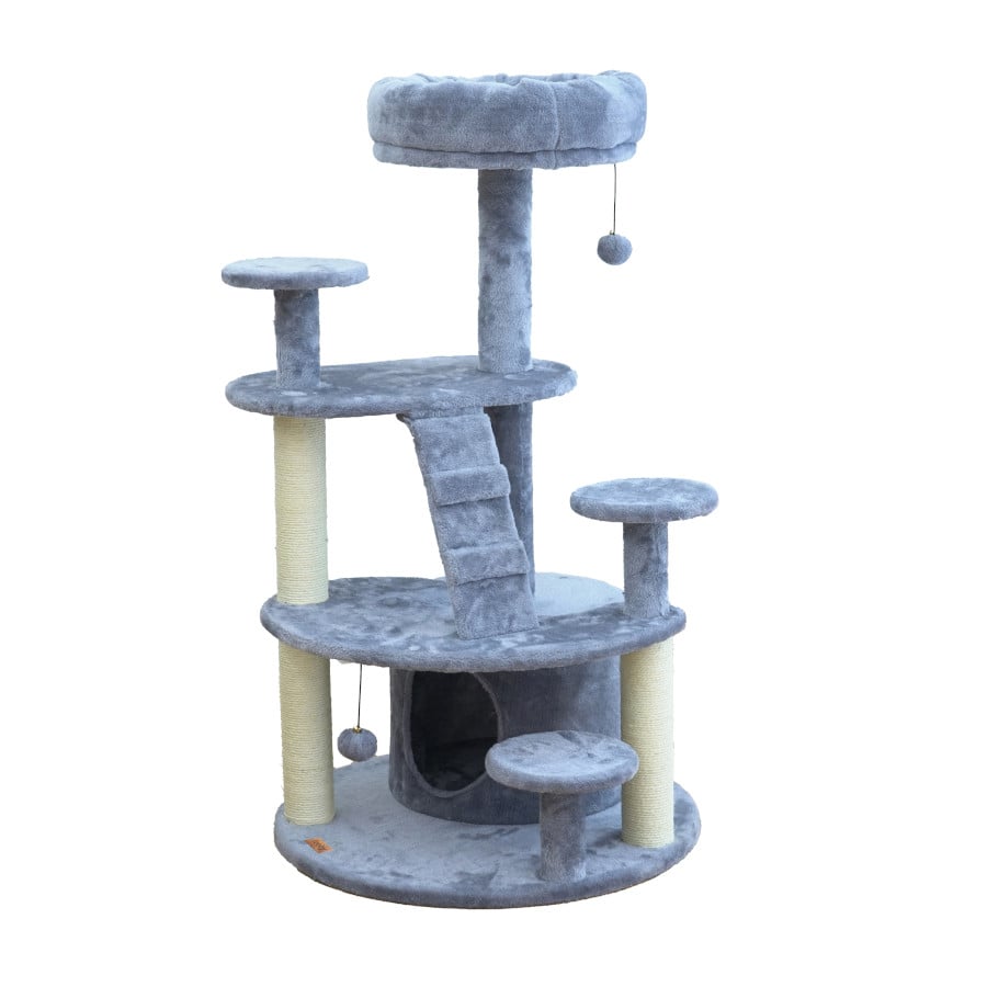 Leeby Esperanza torre arranhadora multiplataforma com cama nido e brinquedo para gatos