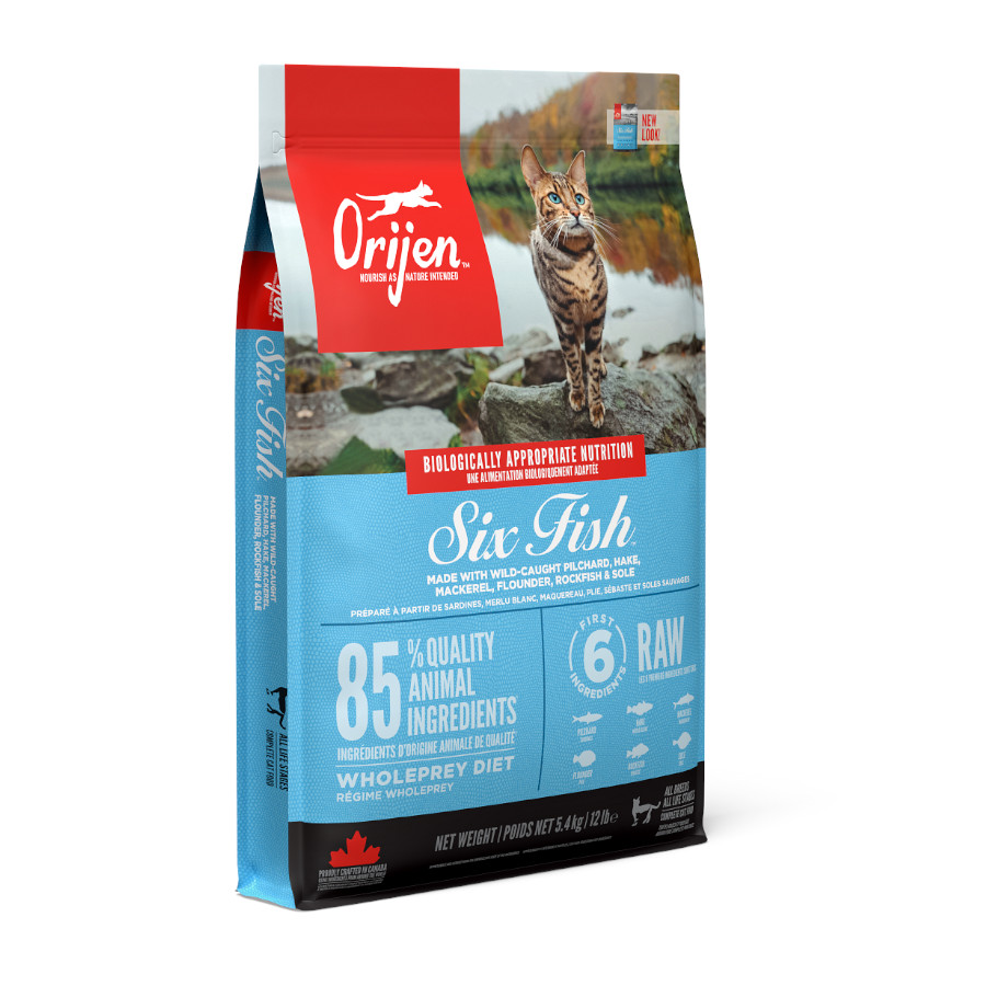 5.4 kg Orijen Six Fish ração para gatos