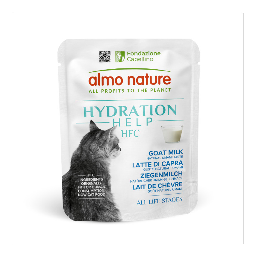 0.05 KG 50 g Almo Nature HFC Hydration Help Sachê de leite de cabra para gatos