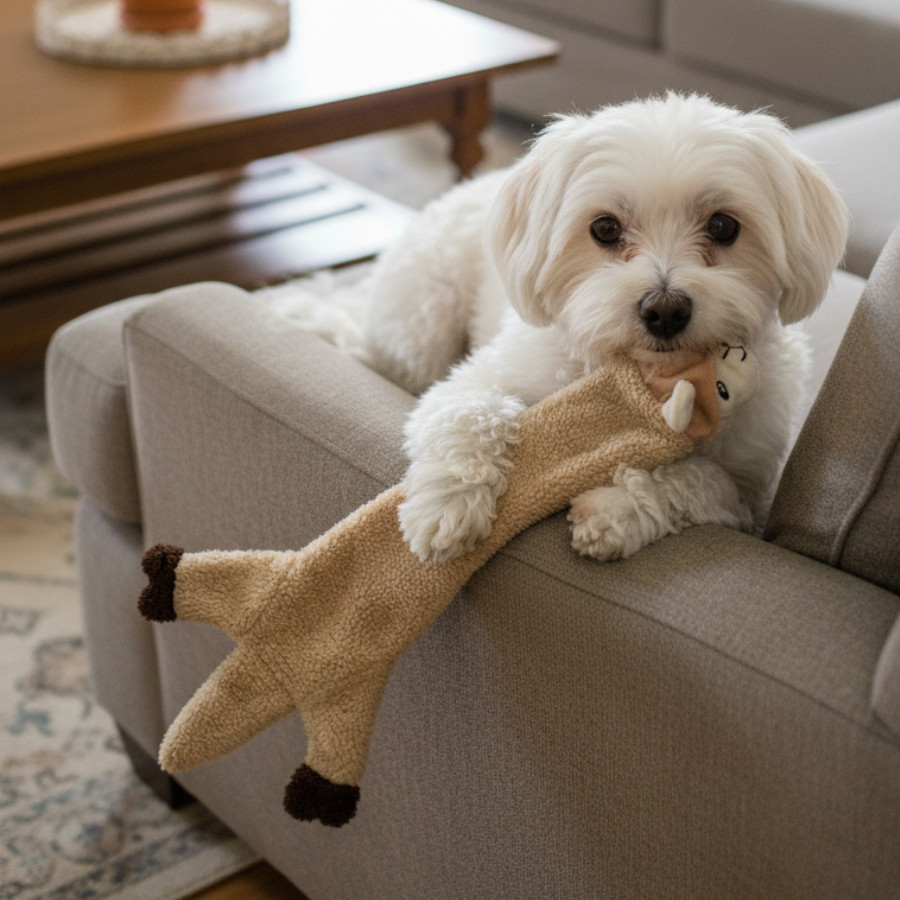 Love the Earth Peluche lhama sem enchimento para cães