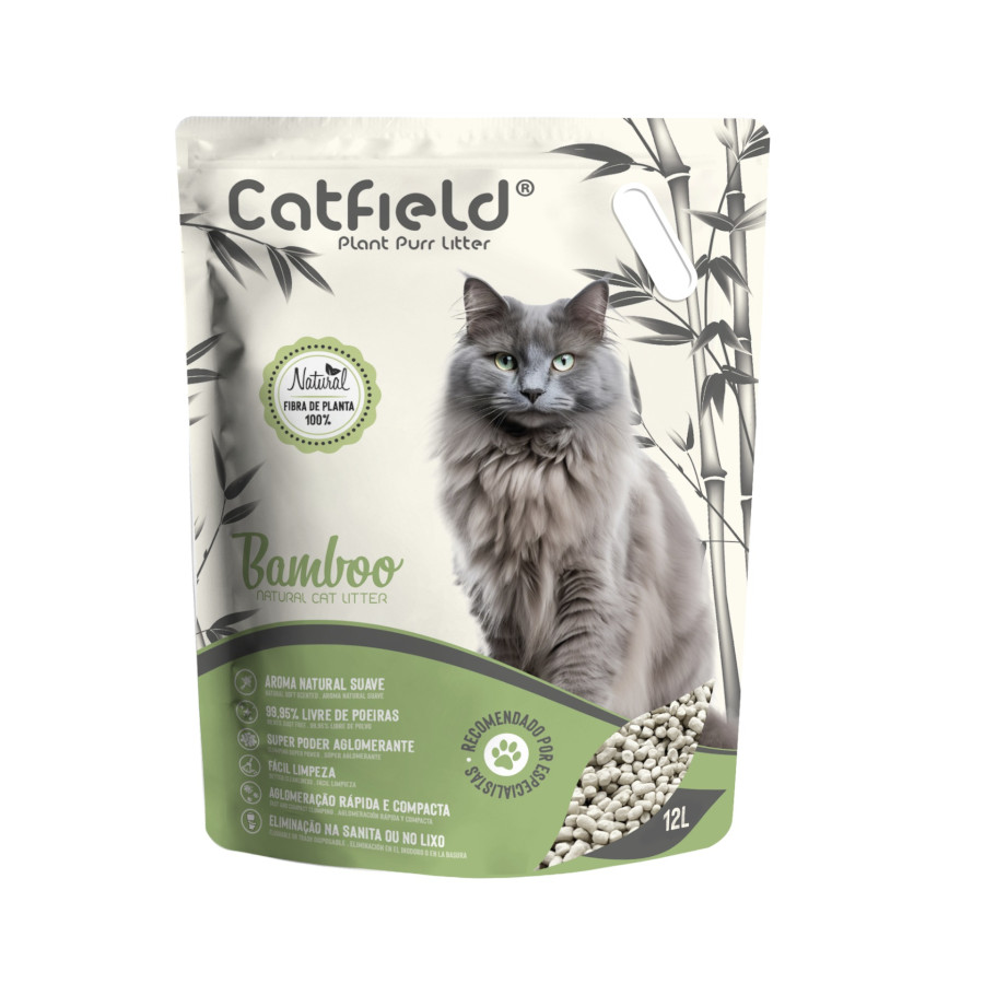 4.5 KG Catfield Bambu Areia Aglomerante Natural para gatos