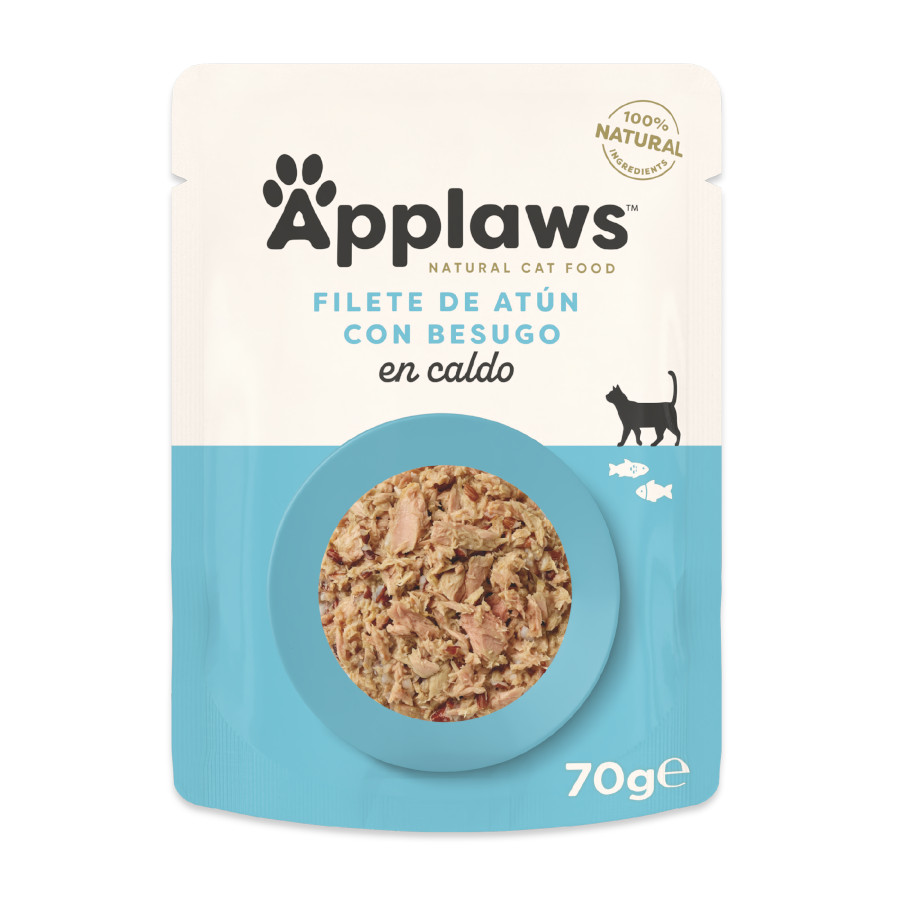 48 saquetas x 70 g Applaws atum com dourada sachê para gatos Pack poupança!
