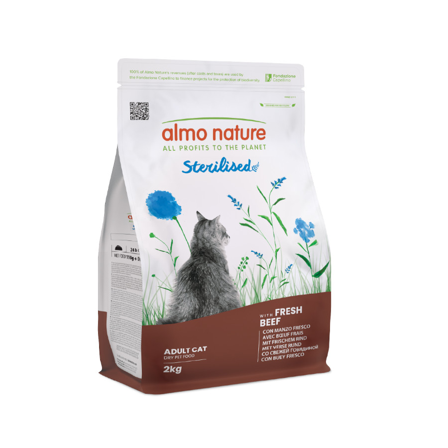 2 kg Almo Nature Sterilized Beef comida para gatos