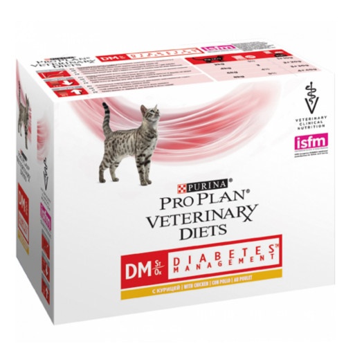 Pro Plan Veterinary Diets DM Derma Pouch para gato 10x85gr image number null