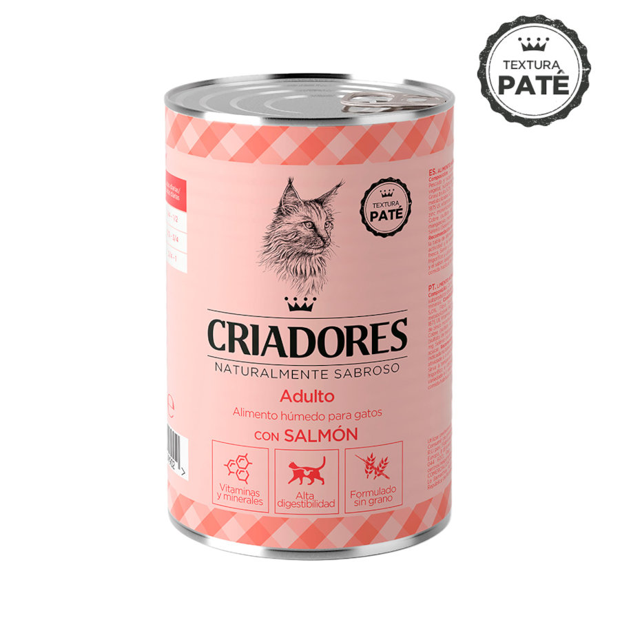 12 latas x 400 g Criadores Adulto com Salmão lata para gatos Pack Poupança!