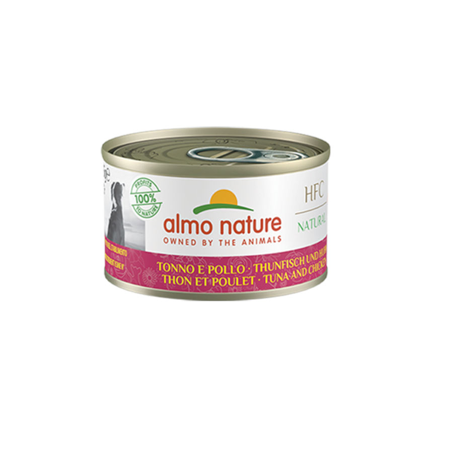 95 g Almo Nature HFC atum e frango alimento húmido em lata para cães