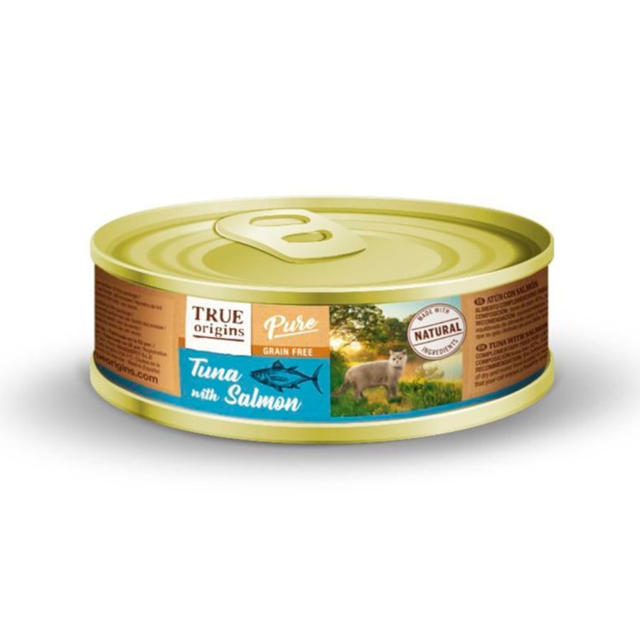 2.04 kg True Origins Pure Adult Atum e Salmão em lata para gatos