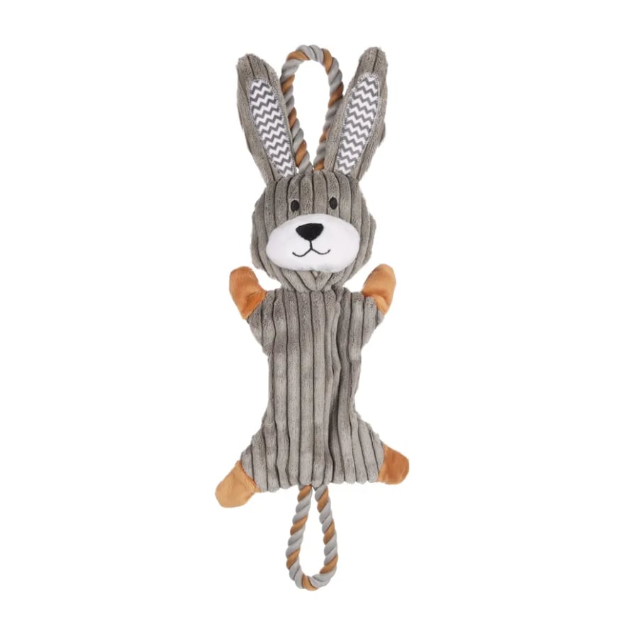 Flamingo Gommy Coelho de peluche com cordas para cães
