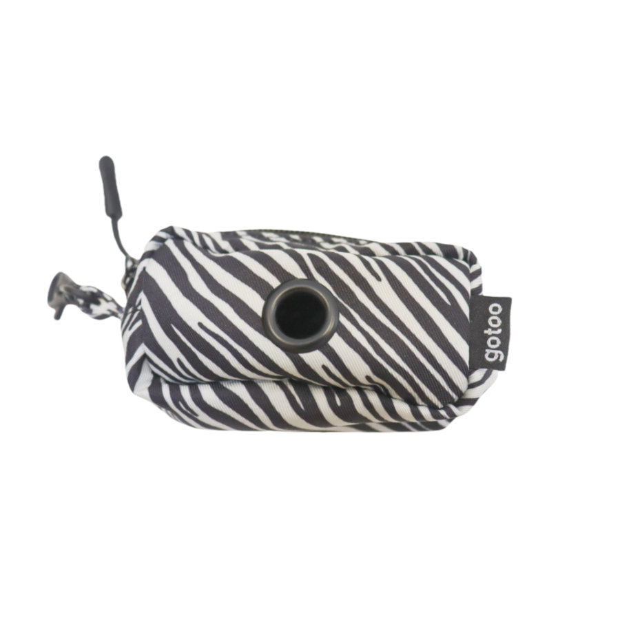 Gotoo Porta sacos estampado zebra para cães