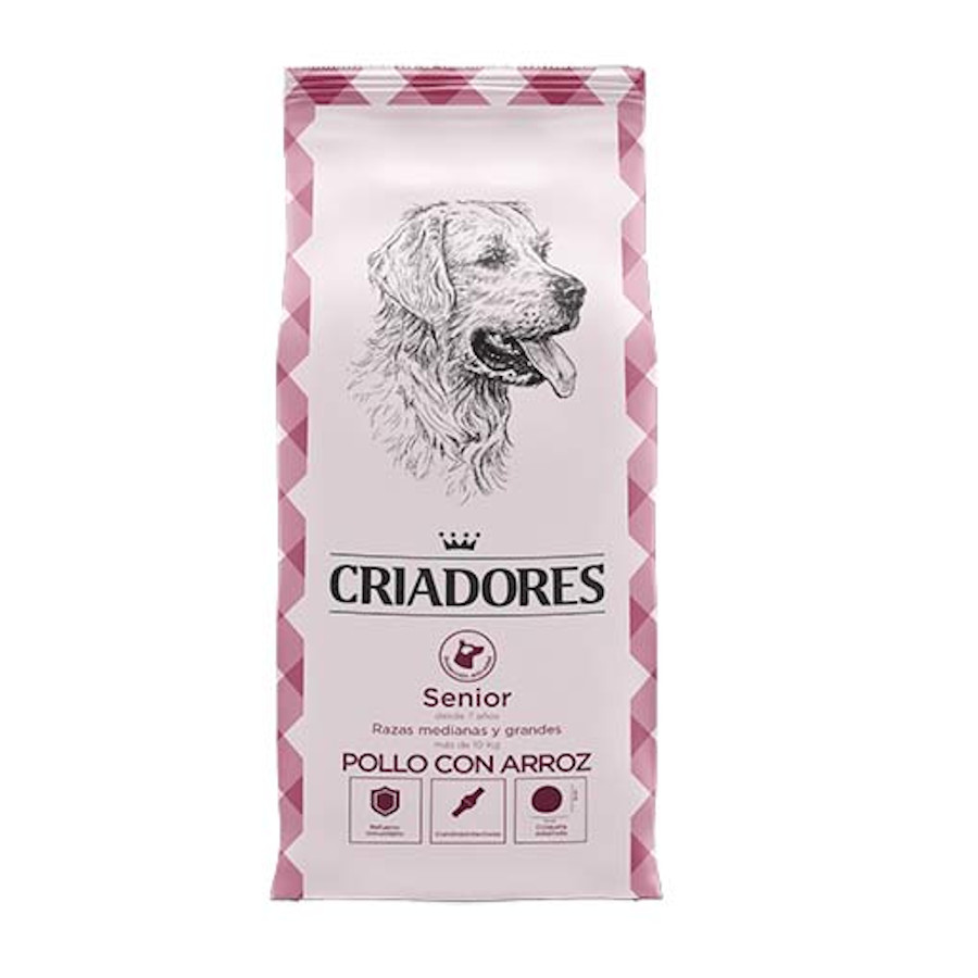 3 kg Criadores Senior Frango e Arroz ração para cães de raças médias e grandes