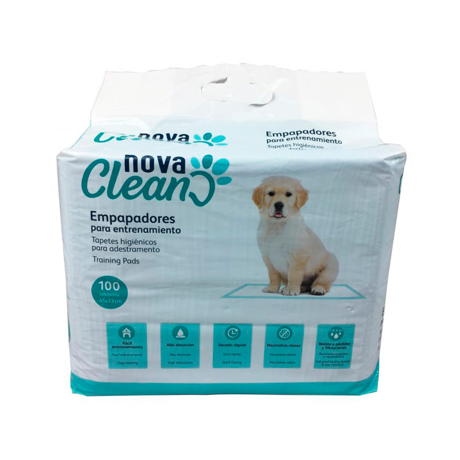 Nova Clean Pack 100 Resguardos de treino para cachorros