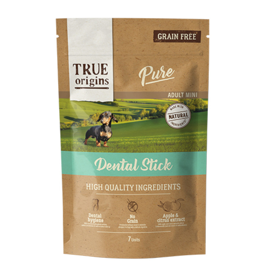 42 barritas True Origins Pure Mini Adult Snacks Dentales para perros ¡Pack ahorro!