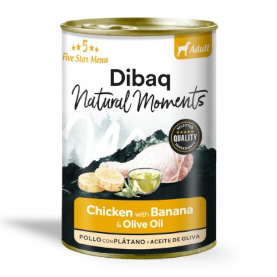 0.38 KG 380 g Dibaq Natural Moments Lata Pollo con Plátano para perro