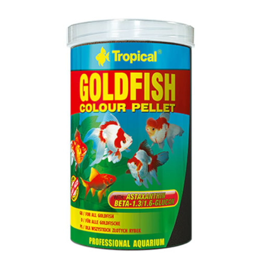 0.25 L Tropical Goldfish Colour Pellets para peixes dourados e carpa koi