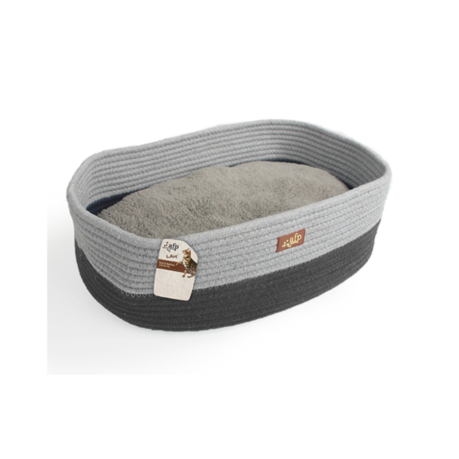 All For Paws Cama Oval Cinzenta para gatos