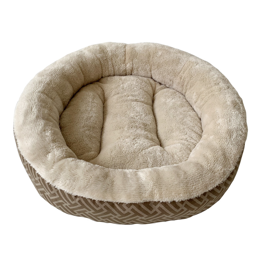 Catshion Geometric Cama castanha para gatos