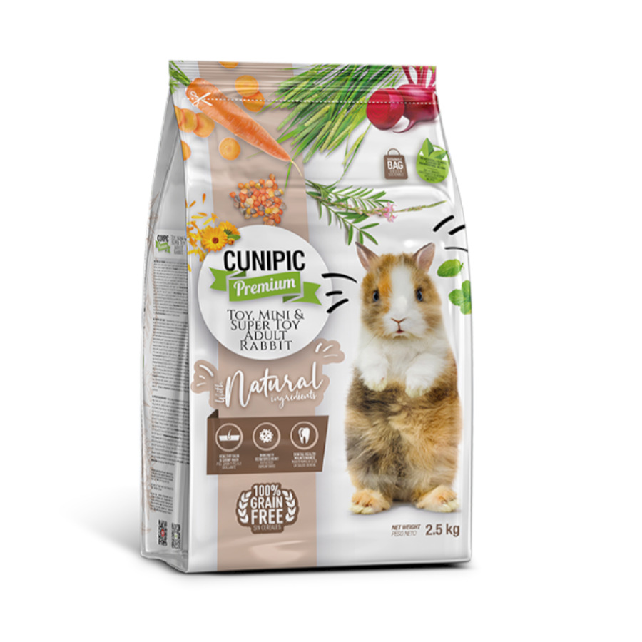 2.5 KG Cunipic Super Toy, Mini & Toy Adult Ração Premium para coelhos