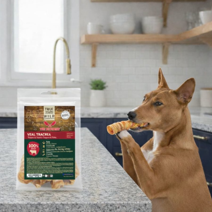 True Origins Wild Tráquea Ternera Snack para perros