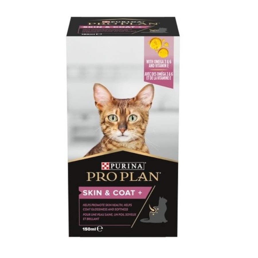 0.135 KG 150 ml Pro Plan Skin & Coat + Aceite de Salmón Noruego para gatos