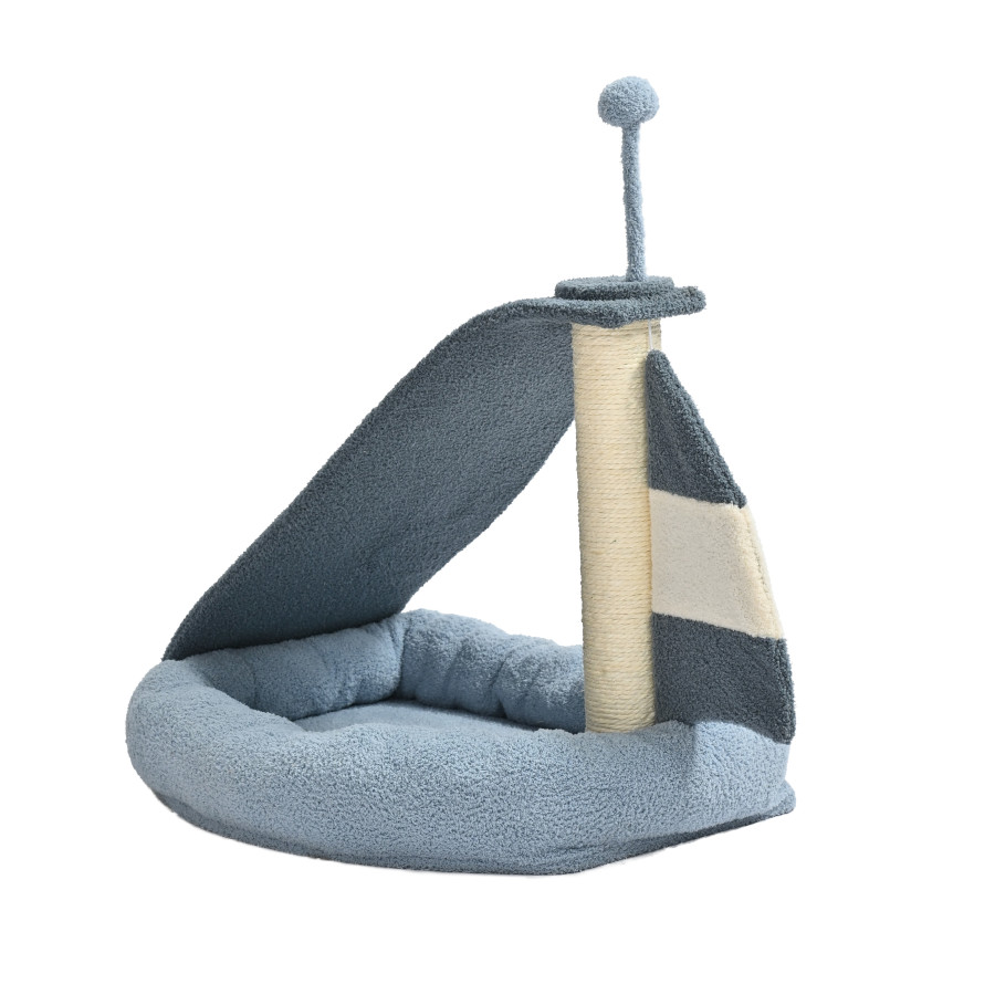 Leeby Koko arranhador com cama e brinquedo para gatos