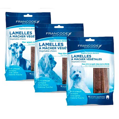 Folhas grandes para mastigar cachorros 15 Barritas 