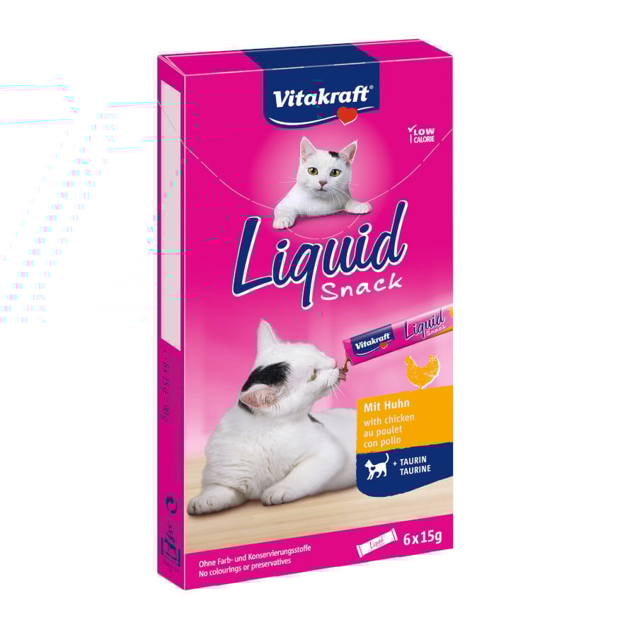 1.08 kg Vitakraft Liquid Snack Frango e Taurina para gatos