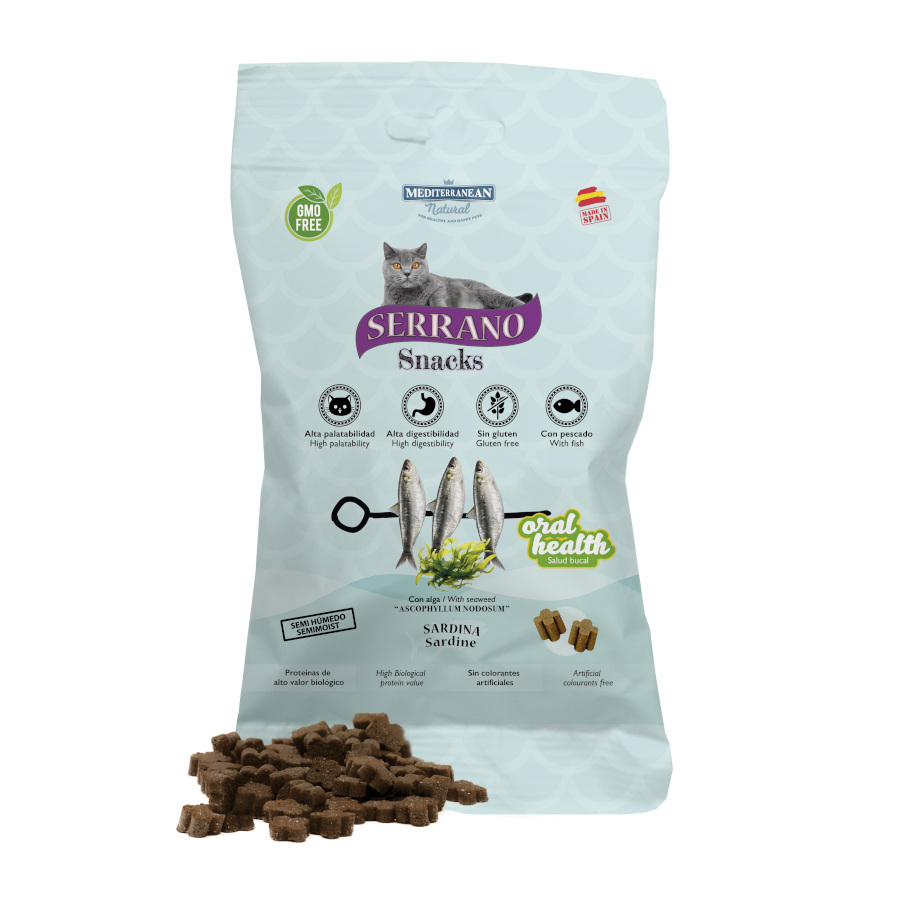 0.05 KG Serrano Snacks Oral Health de Sardinha para gatos