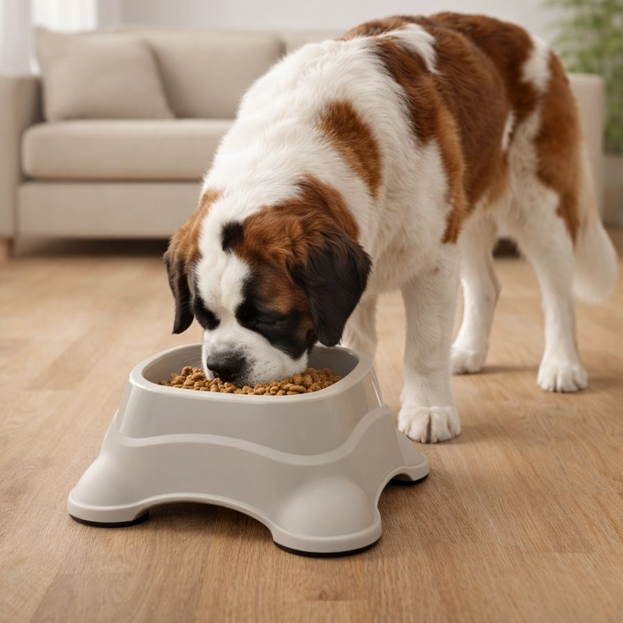 Leeby Comedouro de Plástico Taupe para cães