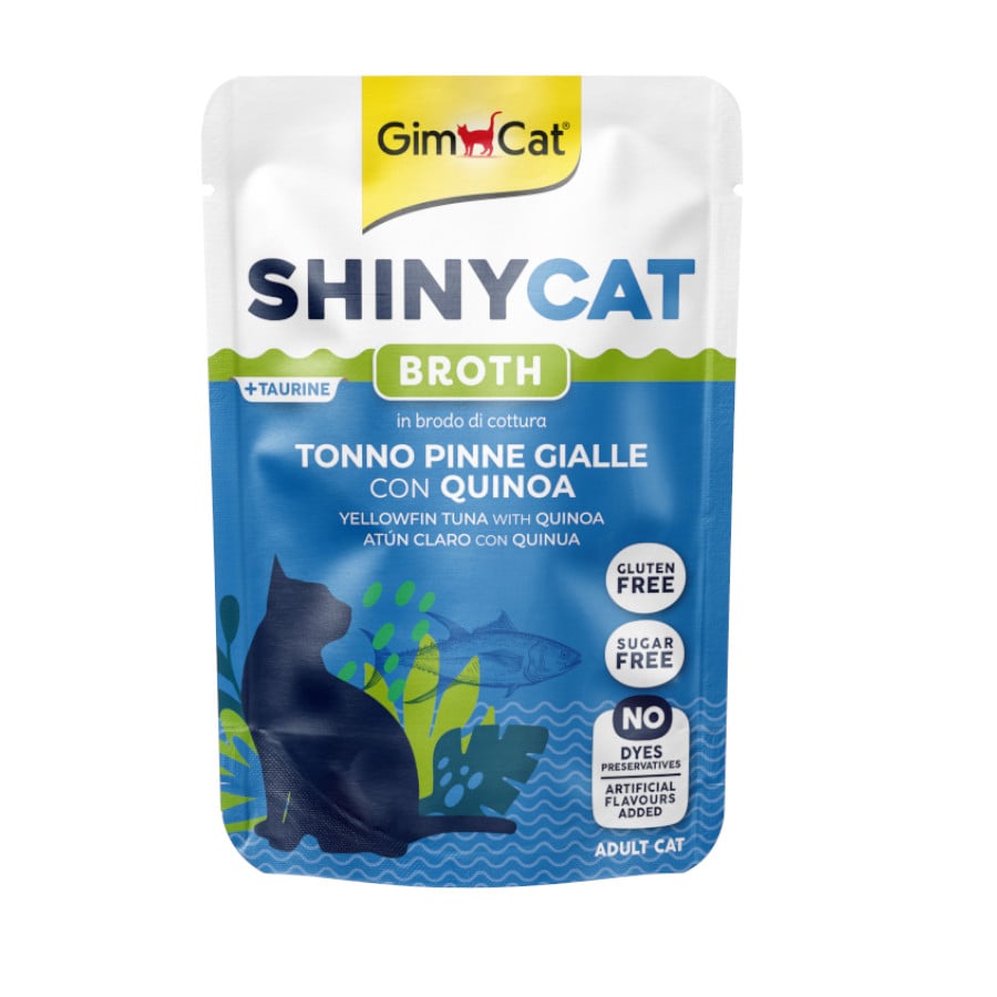 0.08 KG 70 g GimCat Super Food Shiny Cat Duo atum e courgette em lata para gatos
