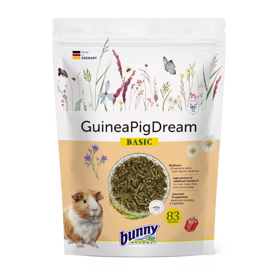 Bunny Nature GuineaPigDream Basic Ração para cobaias
