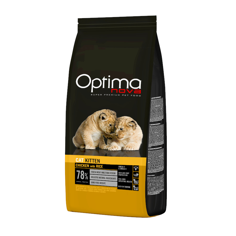 2 KG 2 kg Optima Kitten Nova Frango e Arroz ração para gatos