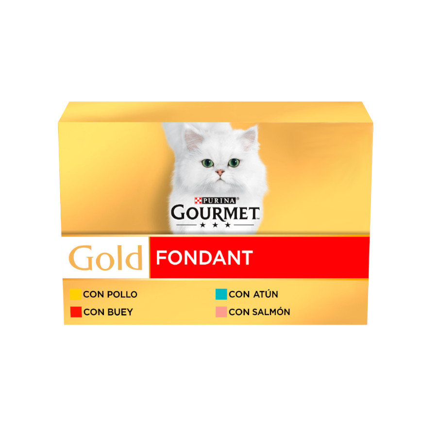 96 latas x 85 g Gourmet Gold Fondant Sabores Variados Pack poupança!