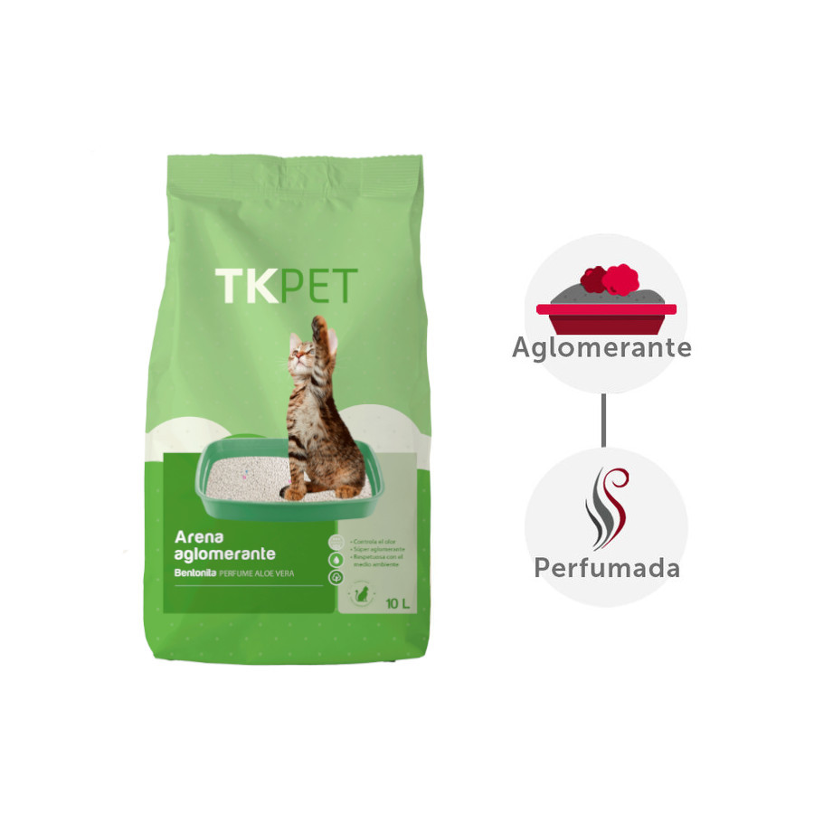 10 L TK-Pet Areia Aglomerante Bentonite e Aloé Vera para gatos