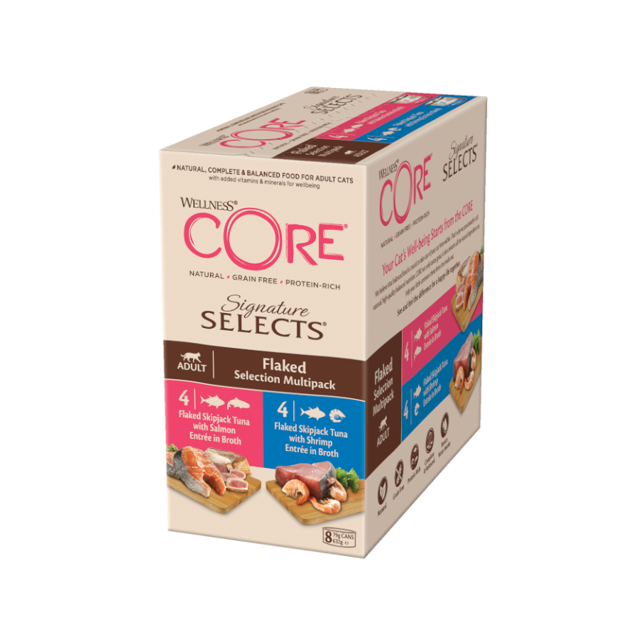 24 latas x 79 g Wellness Core Signature Selects Flaked Atum latas para gatos  8