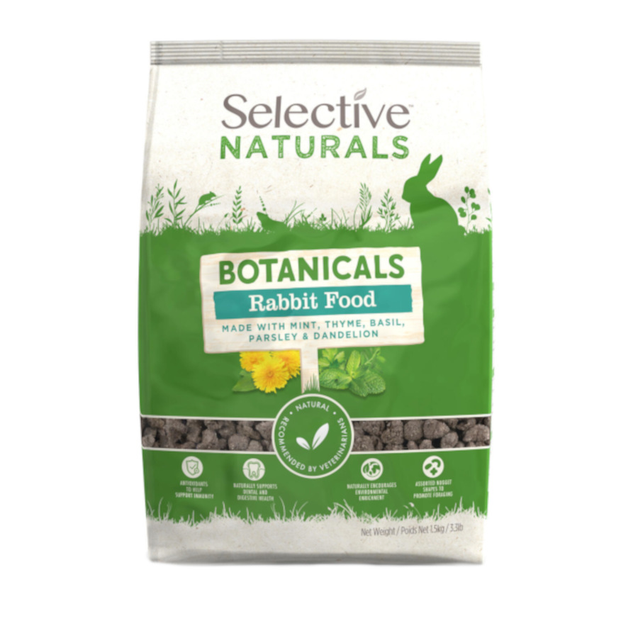 1.5 kg Supreme Petfoods Selective Naturals Botanicals ração para coelhos