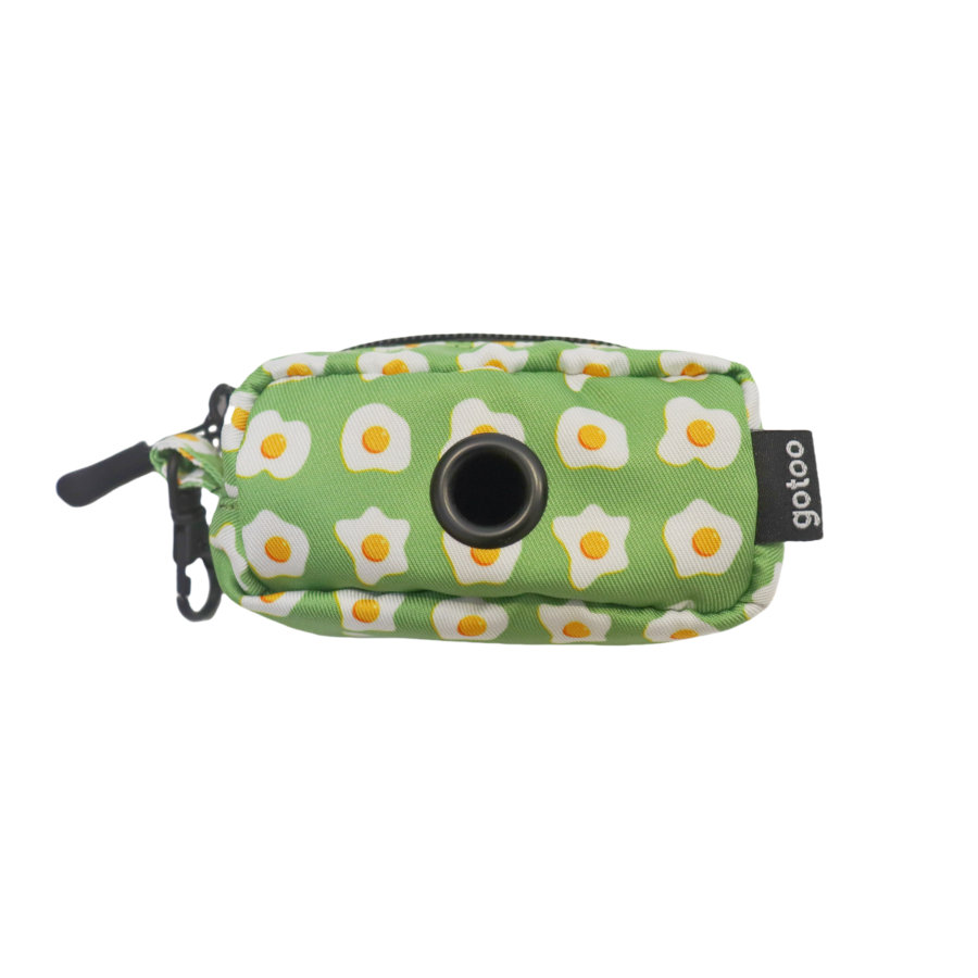 Gotoo Porta sacos de tecido estampado verde para cães