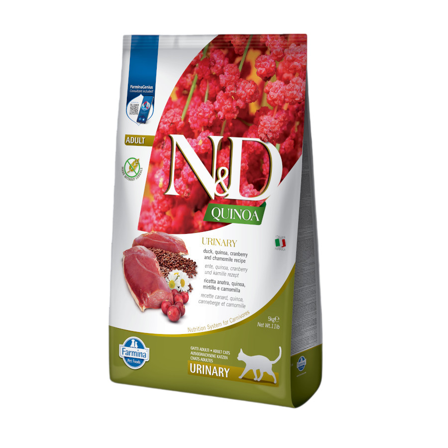 5 KG 5 kg Farmina N&D Quinoa Adult Urinary Pienso Pato para gatos