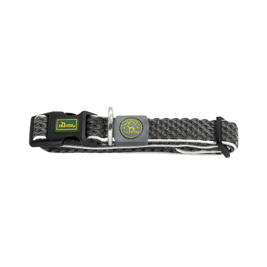 Hunter Hilo Vario Basic Coleira Cinzenta para cães