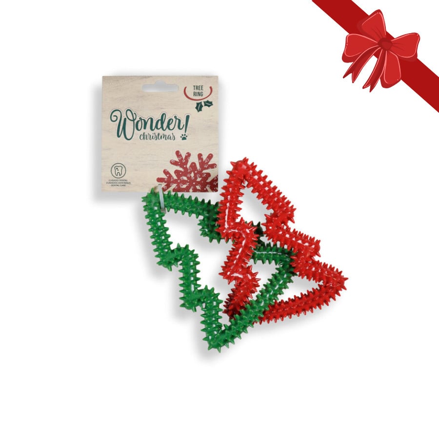 Wonder Christmas Árvore Anel Mordedor para cães