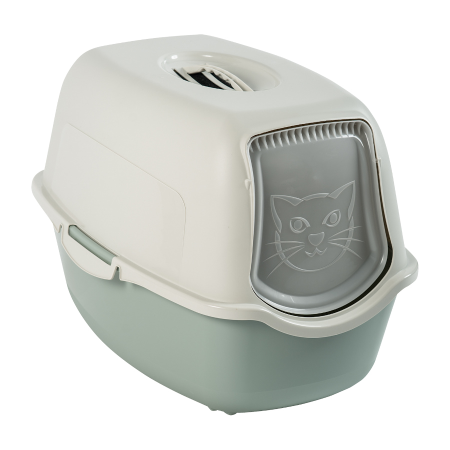 Rotho Eco Bailey Caixa de Areia Branca e Verde para gatos