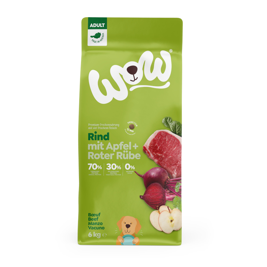 6 KG 6 kg Wow Adult Vitela ração para cães