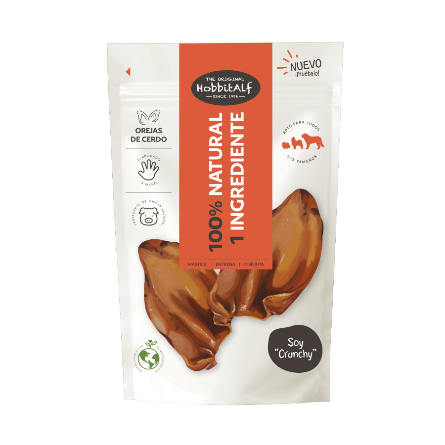 0.1 KG Orelhas de porco Hobbitalf para cães