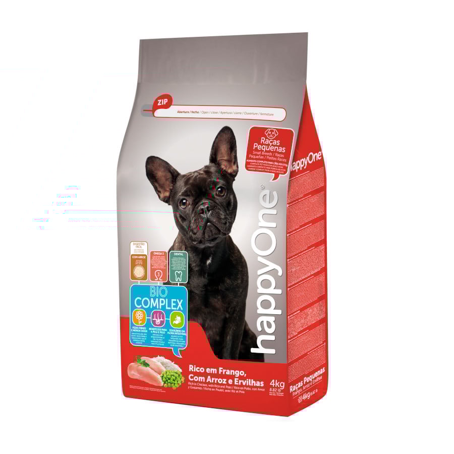 4 KG happyOne Raças Pequenas ração de carne fresca de aves para cães