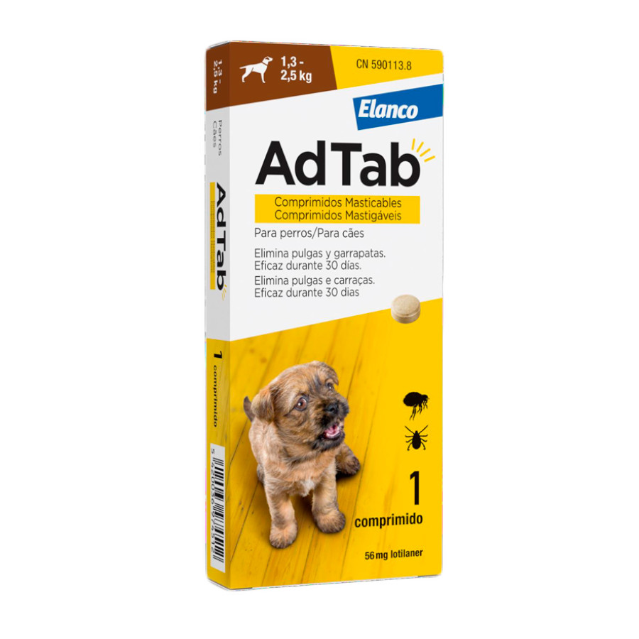 AdTab Comprimidos mastigáveis antiparasitários para cães
