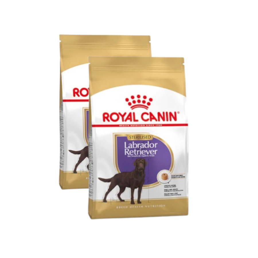 2 x 12 kg Royal Canin Adult Labrador Sterilised ração para cães Pack poupança!
