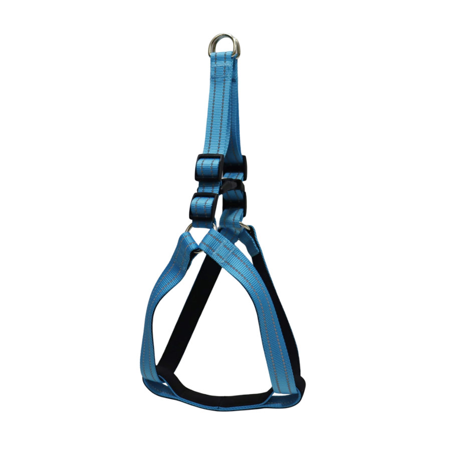 Gotoo Peitoral azul de nylon refletor para cães